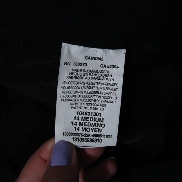 Lee Pants Women 14 Black Straight Secretly Shapes Trousers Business Casual - Picture 9 of 14